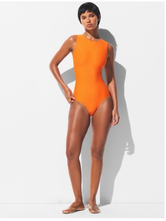 SKIMS Other - SKIMS Signature Swim High Neck One Piece - NWT - M - Tangerine